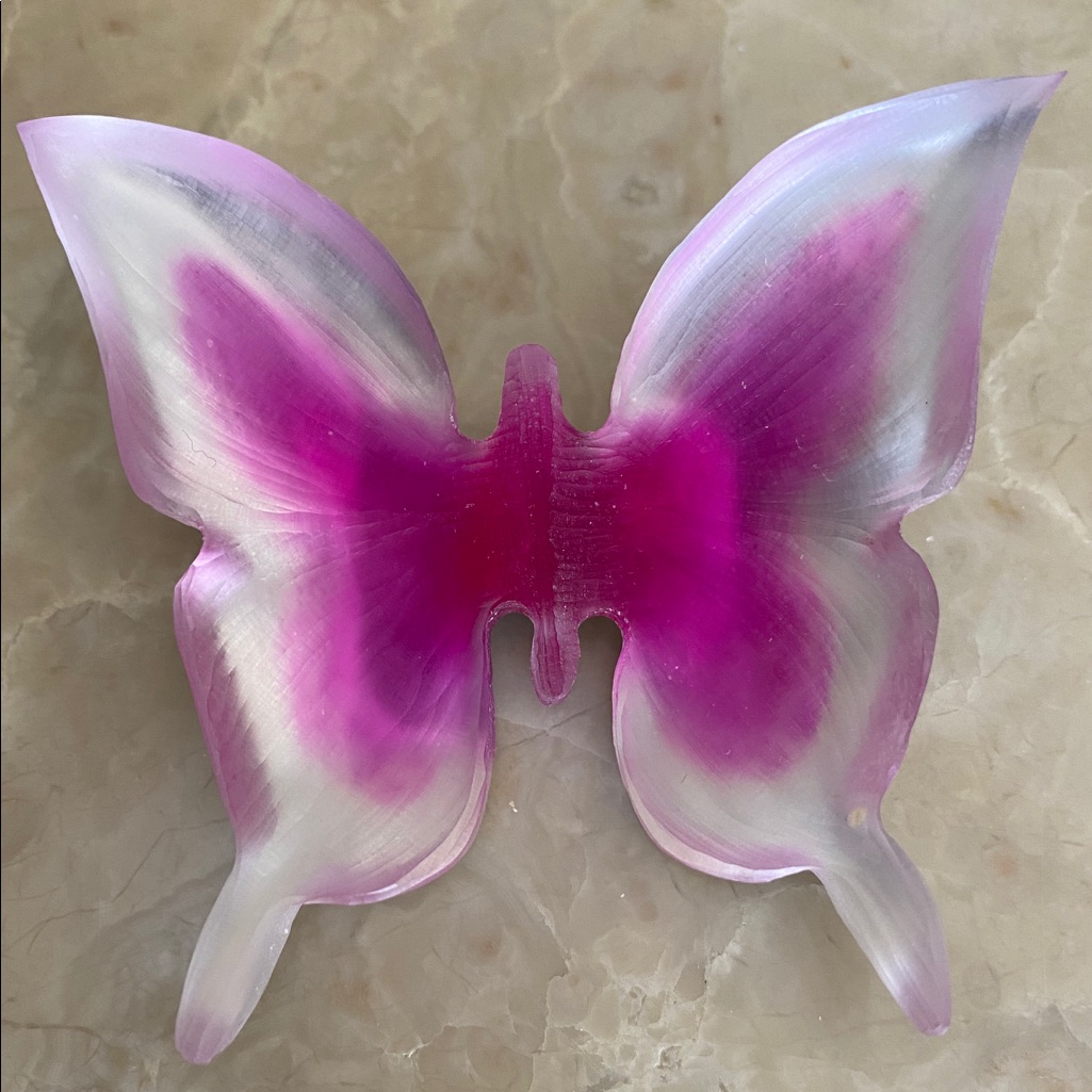 Alexis Bittar Pink Butterfly Brooch
